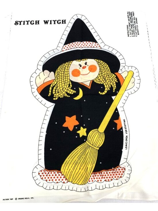 Spring Mills Other - Halloween Pillow Fabric Panels Cut & Sew Stitch Witch Jack O Lantern Scarecrow